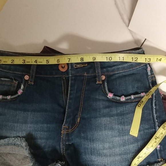 Bullhead Brand High Rise Raw Hem Jean Short Shorts - Picture 12 of 14